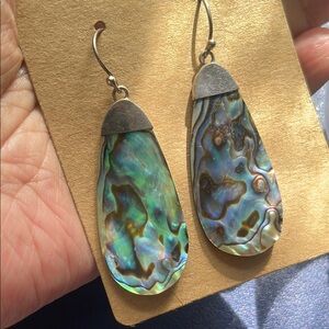 925 Abalone Shell Drop Earrings